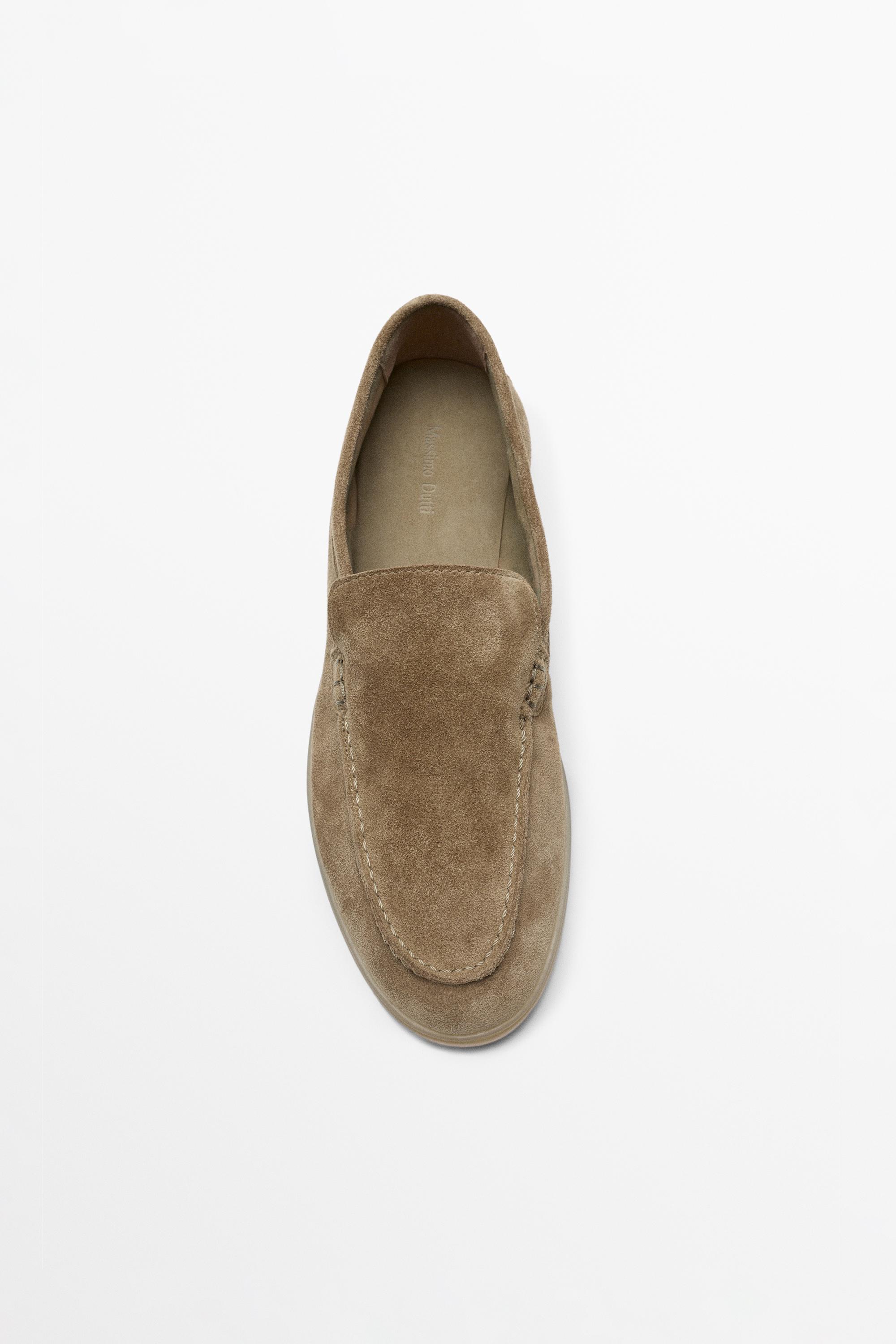 Split leather loafers